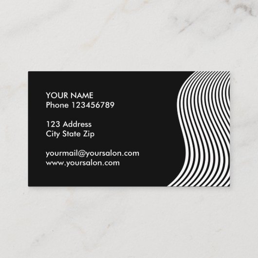 Cartes de visite de coiffeur | modèle professionne (Dos)