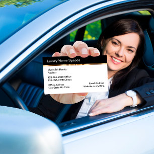 Cartes de visite de coin arrondi de l'immobilier