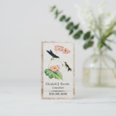 Cartes de visite de colibri de Thornbill soutenus (Debout devant)