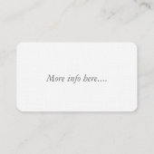 Cartes de visite de colibris et de fleurs (Dos)