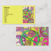 CARTES DE VISITE DE COLLAGE DE SIGNE DE PAIX (Devant / Derrière)