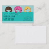 Cartes de visite de coloration des cheveux des vis (Devant / Derrière)