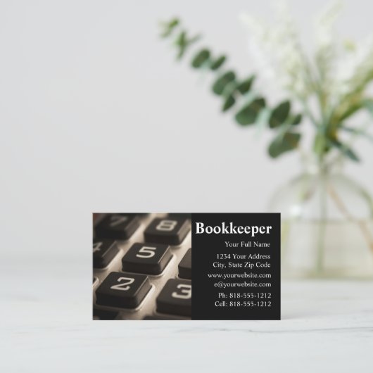 Cartes de visite de comptabilité (Debout devant)