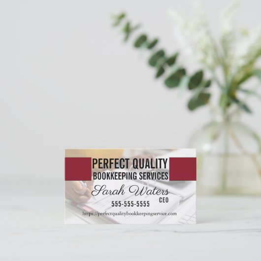 Cartes de visite de comptabilité (Debout devant)