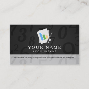 Cartes de visite de comptabilité