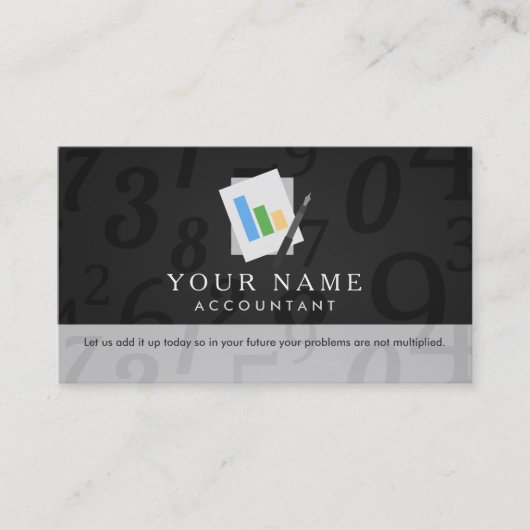 Cartes de visite de comptabilité (Devant)