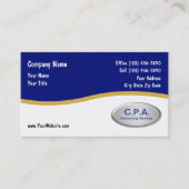 Cartes de visite de comptable (Devant)