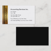 Cartes de visite de comptable (Devant / Derrière)