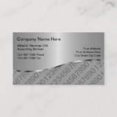 Cartes de visite de comptable (Devant)