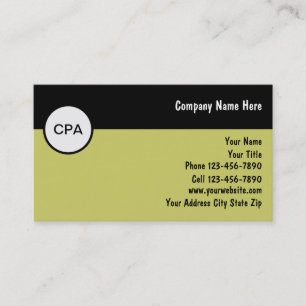 Cartes de visite de comptable