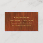 Cartes de visite de comptable (Dos)