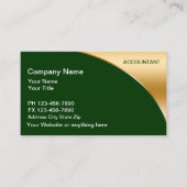 Cartes de visite de comptable (Devant)