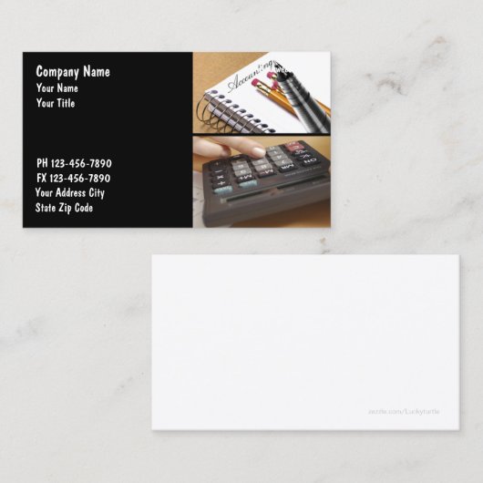 Cartes de visite de comptable (Devant / Derrière)