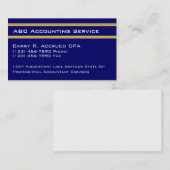 Cartes de visite de comptable (Devant / Derrière)