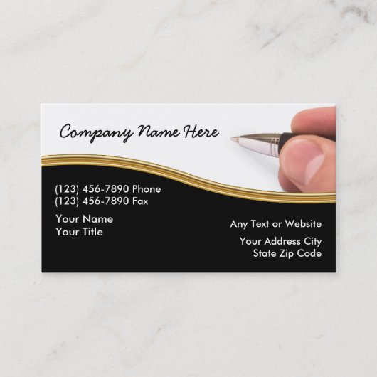 Cartes de visite de comptable (Devant)