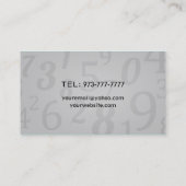 Cartes de visite de comptable (Dos)