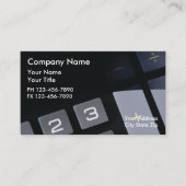 Cartes de visite de comptable (Devant)