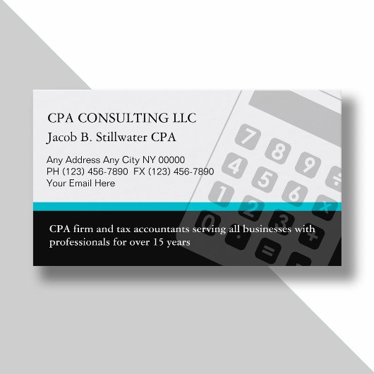 Cartes de visite de comptable