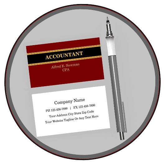 Cartes de visite de comptable