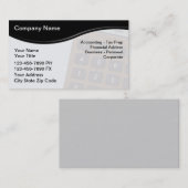 Cartes de visite de comptable (Devant / Derrière)