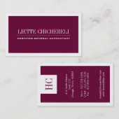 Cartes de visite de comptable (Devant / Derrière)