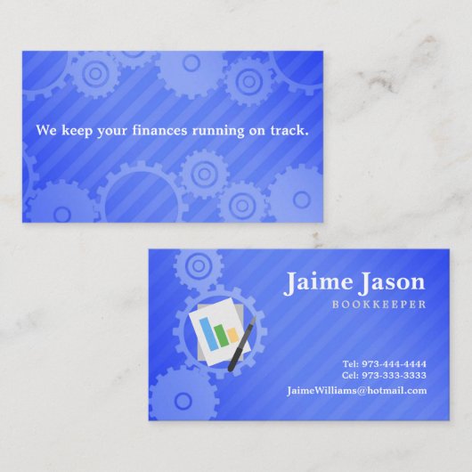 Cartes de visite de comptable (Devant / Derrière)