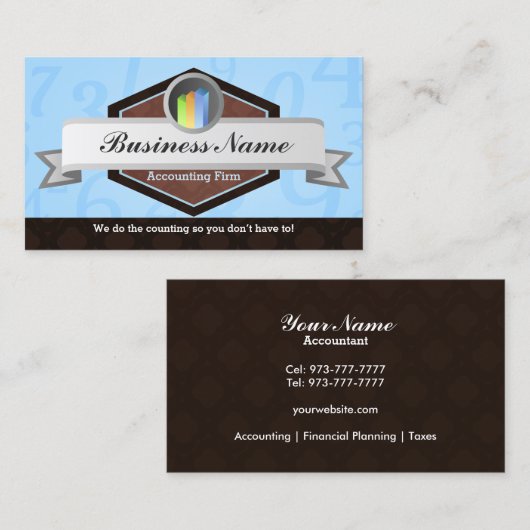 Cartes de visite de comptable (Devant / Derrière)