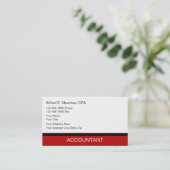 Cartes de visite de comptable simple (Debout devant)