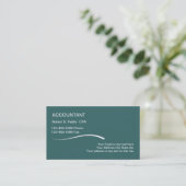 Cartes de visite de comptable simple (Debout devant)