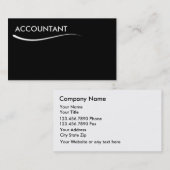 Cartes de visite de comptable simple (Devant / Derrière)