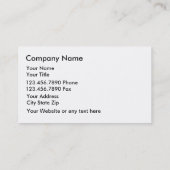 Cartes de visite de comptable simple (Dos)
