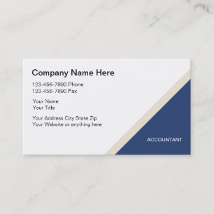 Cartes de visite de comptable simple