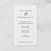 Cartes de visite de concepteur (Dos)