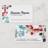 Cartes de visite de concepteur de bijoux (Devant / Derrière)