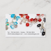 Cartes de visite de concepteur de bijoux (Dos)
