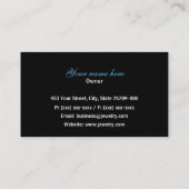 Cartes de visite de concepteur de bijoux (Dos)