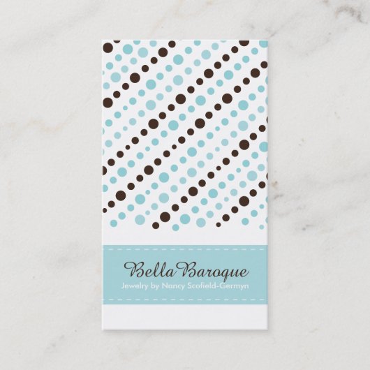 Cartes de visite de concepteur de bijoux (Devant)