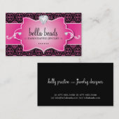 Cartes de visite de concepteur de bijoux (Devant / Derrière)