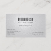 Cartes de visite de concepteur de cuir blanc de (Dos)