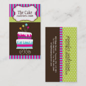 Cartes de visite de concepteur de gâteau (Devant / Derrière)