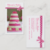 Cartes de visite de concepteur de gâteau de (Devant / Derrière)