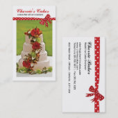 Cartes de visite de concepteur de gâteau de (Devant / Derrière)