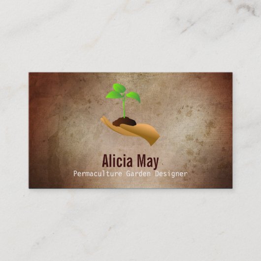 Cartes de visite de concepteur de Permaculture (Devant)