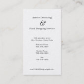 Cartes de visite de concepteur - Noir & Or (Dos)