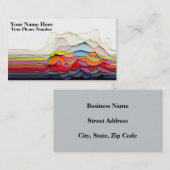 cartes de visite de conception abstraite 3D (Devant / Derrière)