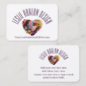 Cartes de visite de conception cardiaque personnal (Devant / Derrière)