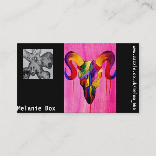 Cartes de visite de conception de crâne et de (Devant)