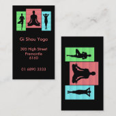 Cartes de visite de conception de karma de yoga (Devant / Derrière)