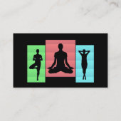 Cartes de visite de conception de karma de yoga (Dos)