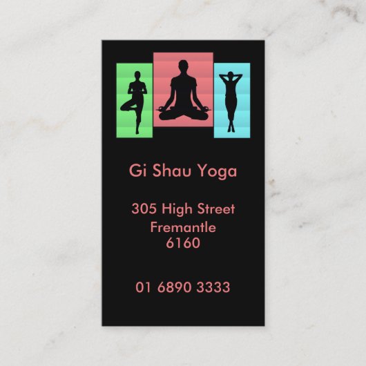 Cartes de visite de conception de karma de yoga (Devant)